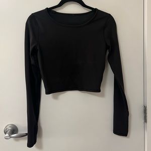 Lululemon black workout long sleeve top